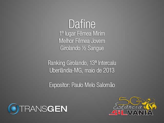 Dafine, produto Transgen premiado